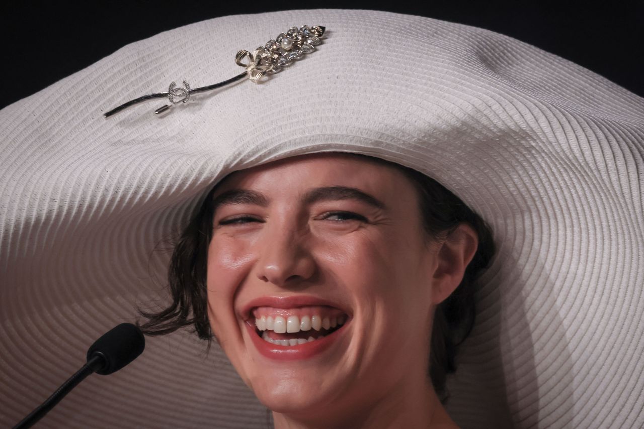 Margaret Qualley at Kinds Of Kindness Press Conference at Cannes Film Festival5